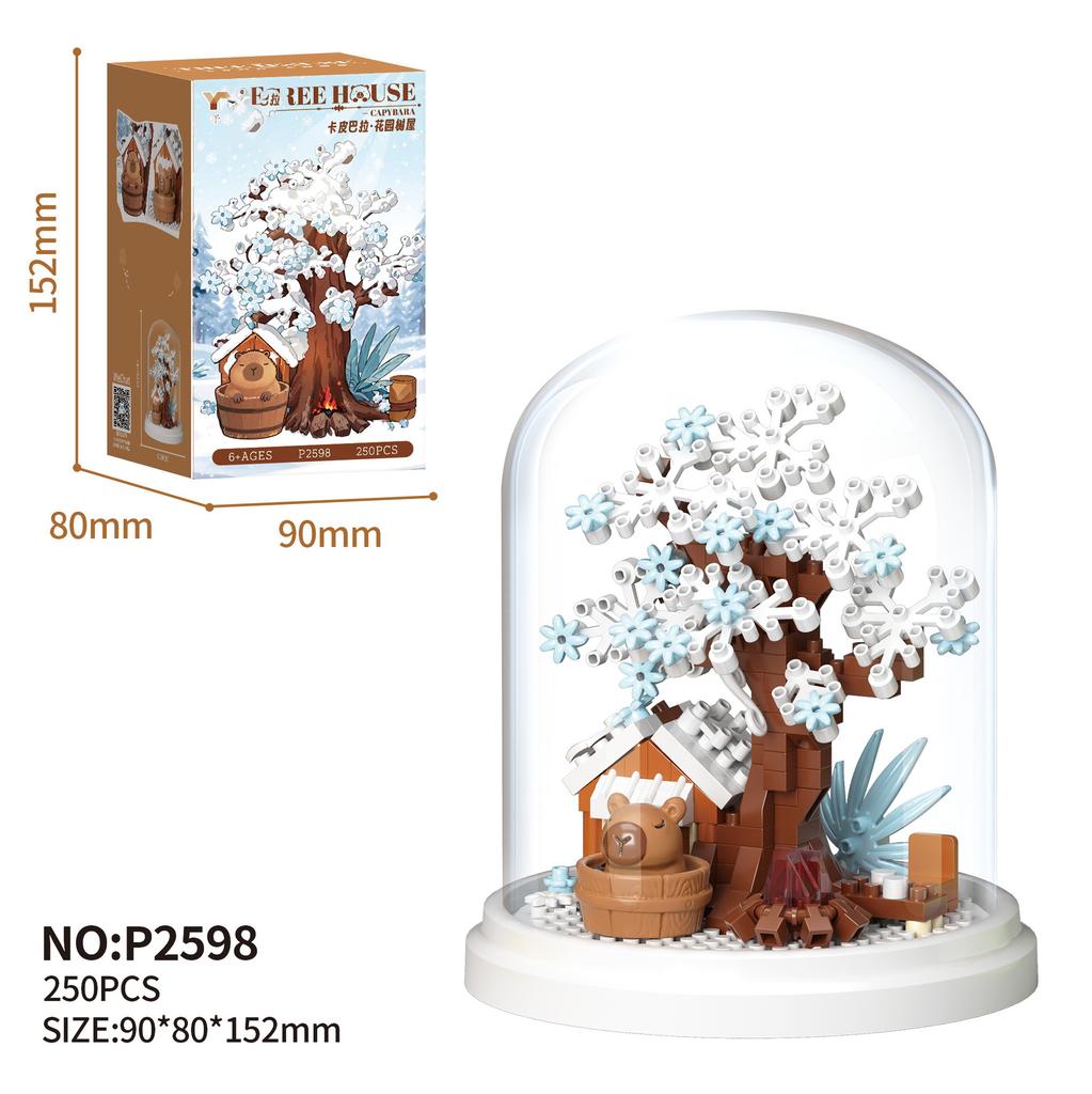 Flower Bouquet Micro Building Blocks Tree House Bricks Construction Set Micro Bricks Adults  Block Assembling Toy For Boys Gifts