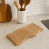 Wooden Plate Wooden Tray Modern Style Wavy Design Tea Tray High-end Quality Simple Design Snack Dish Home Decoration