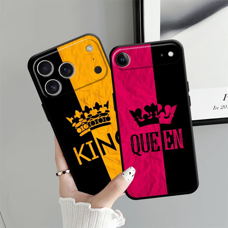 Case for Apple iPhone 17 Pro Max 15 Pro 7 8 Air 13 14 12 11 XR XS MAX 16 Funda Phone Cover Crown Letters