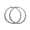 Exaggerated Earrings with Twisted Smooth Surface, Large Ear Loops, Simple, Fashionable, Versatile, Internet Famous Earrings, Design Sense Accessories