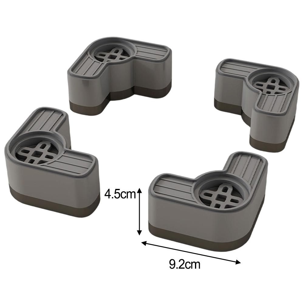 

4Pcs Anti Vibration Pads Height-increasing Support Stand Furniture Vibration Damper Non-Slip Stop Foot Mat For Washing Machine