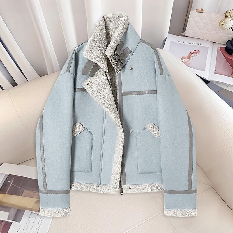 

Женская утолщенная мотоциклетная куртка из гранулированного флиса XL