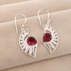 Natural Pink Rubellite Gemstone 925 Sterling Silver Women Jewelry Pretty Earrings 1.5" CE-26-5