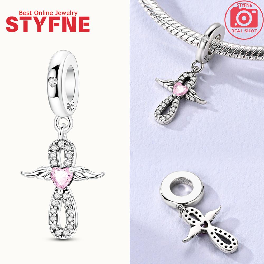 

Original Charms Copper Pink Lucky Angel Guardian Pendants Fit Charms Plata Bracelets For Women Jewelry Making Diy Gifts