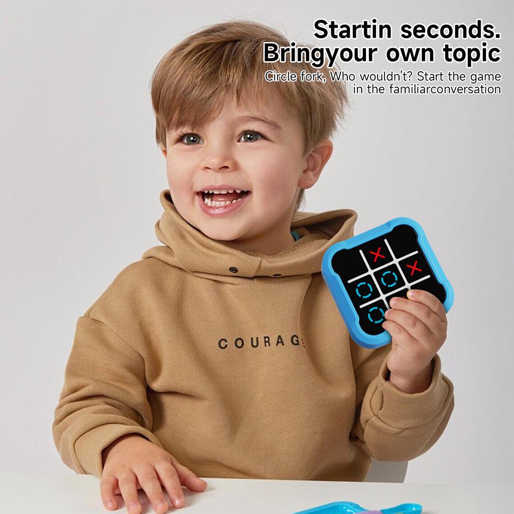 Kinder 4IN1 Tic Tac Toe Aktivitätsspiel 1 gegen 1 Kampf Maulwurfspiel Gedächtnisspiel Herausforderung Feier Teller Rätsel Aktivitätskonsole Jungen Mädchen Weihnachtsgeschenke