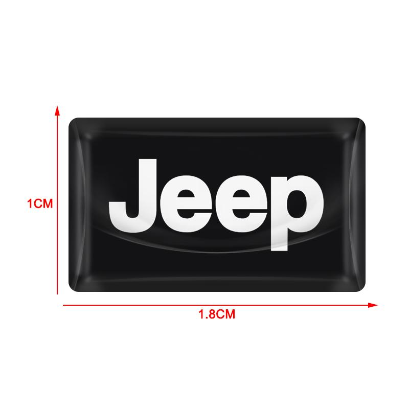 2/10 Stück Auto Innenraum Abzeichen Aufkleber 3D Epoxidharz Aufkleber Zubehör für Jeep Grand Cherokee Wrangler Renegade Compass Patriot Liberty
