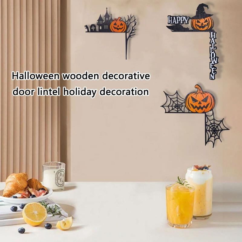 Wood Holiday Door Frame Corner Signs For Table Shelf Cabinet Decoration With Stable Structure
