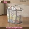 2pcs Collapsible Laundry Basket Organizer Handles Large Capacity Foldable Mesh Clothes Toys Storage Bag Bathroom Laundry Baskets