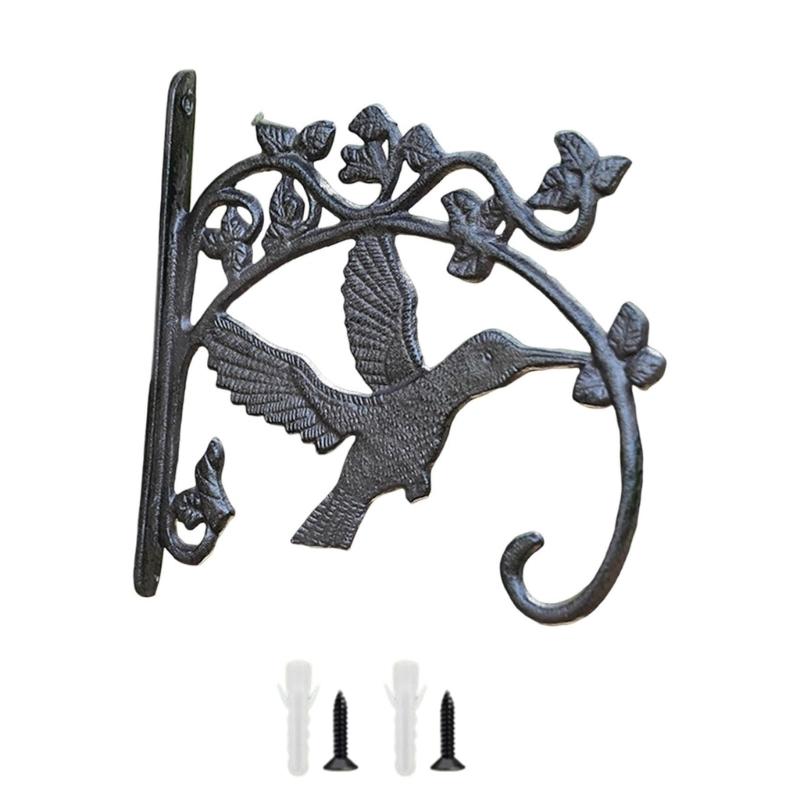 

Antique Type Iron Wall Mount Hook Decorative Bird Design Strong Plant For Balcony Rustproof Durability Component