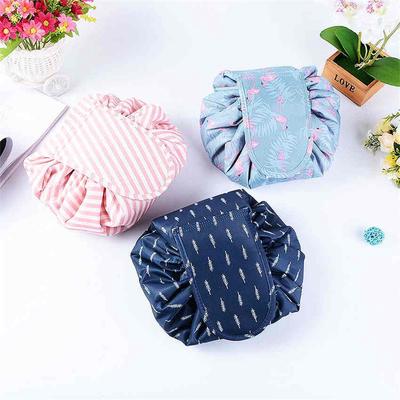 Portable Women Drawstring Travel Makeup Bag Jewelery Organizer Storage Cosmetic Bag