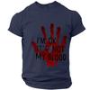 Men's Casual Short Sleeve Halloween Print T-Shirt - Lightweight Breathable Round Neck Top