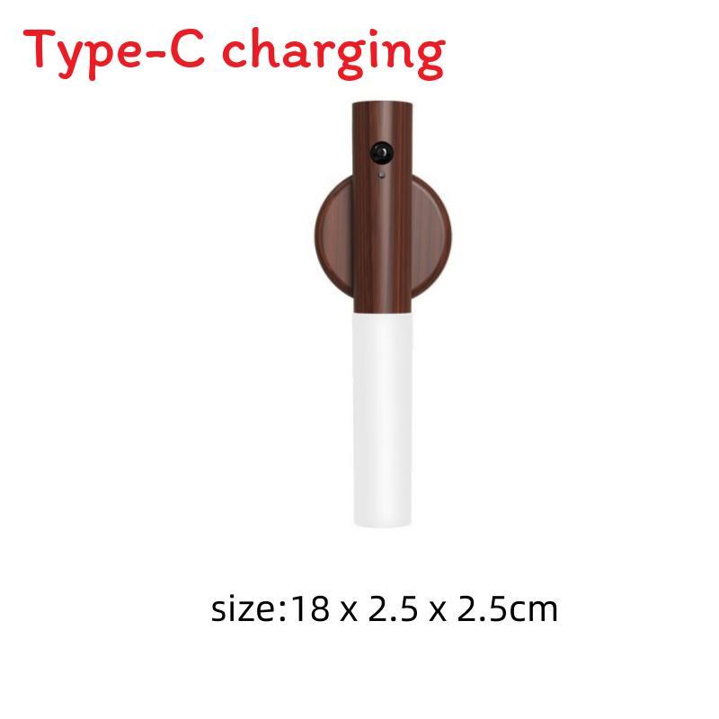 Modern Minimalist Wooden Wall Lamp With Touch Button Control For Bedroom And Living Room Decor