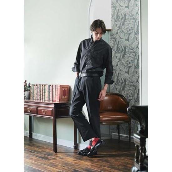 Naigai Style STANDARD Made Japan 90 Crew Length Casual Socks Men Heel Intarsia Argyle Gift
