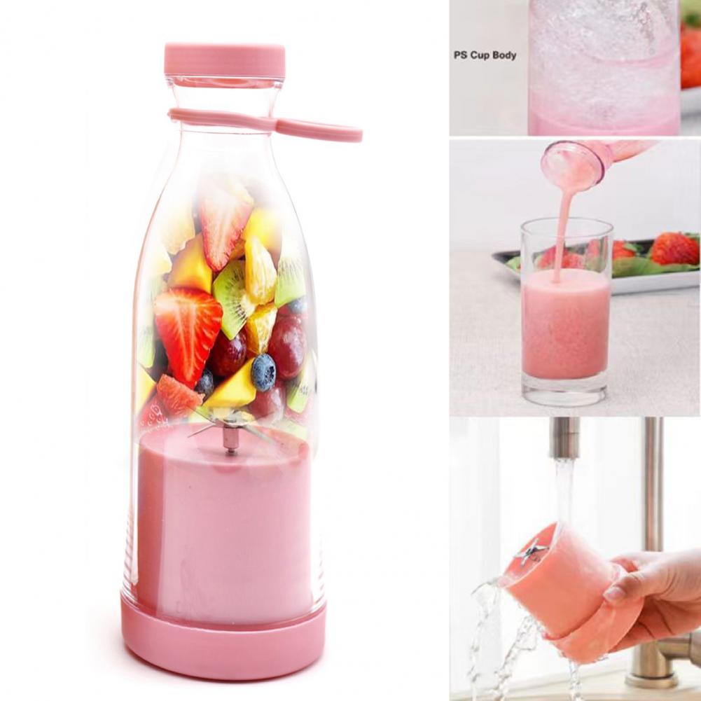Electric juice cup rechargeable smoothie maker suitable for blending fruits and vegetables comes with a travel cup with 6 blades
