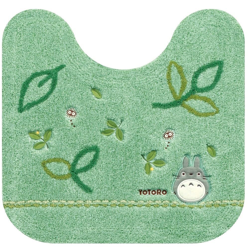 My Neighbor Totoro Toilet Mat Set 4 Pieces Green for Washlet and Regular Toilet Seats Ghibli Senko Totoro Forest Wind Green Multi-Type