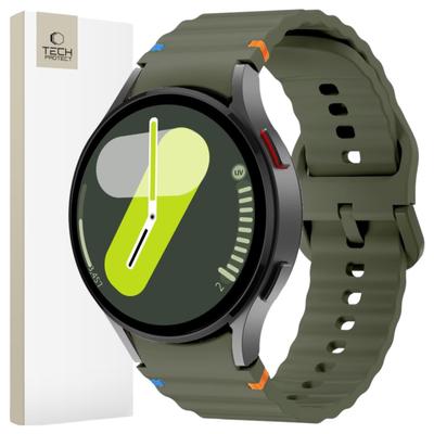 Tech-Protect Silicone Sport Samsung Galaxy Watch 4 / 5 / 5 Pro / 6 / 7 / Fe Army Green