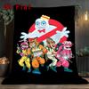 Retro Monster Ghost 2D Flat Pattern Flannel Blanket High Quality All Seasons Warmth and Comfort Perfect for Christmas Gifts.SMT0917277