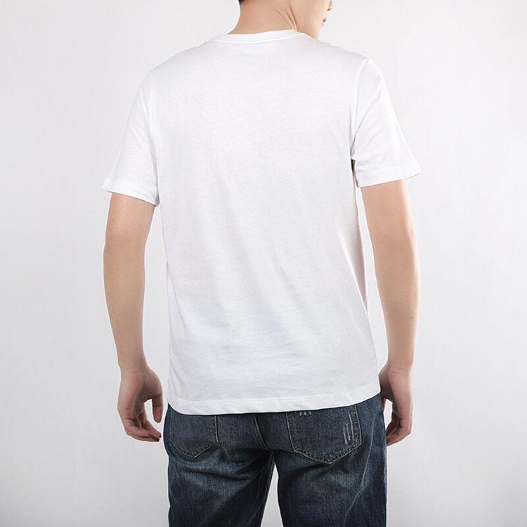 Nike Sportswear Shoebox Print Logo Knit Short Sleeve T-Shirt Men Tops White DH0057-100