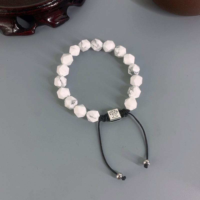 JYL TS Bracelet  Letter Square Style Channels Individuality & Fashion White turquoise model бронзовый
