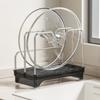 Detachable Pot Lid Rack Stainless Steel Sponge Holder Pot Cover Shelf  Counter-top Storage