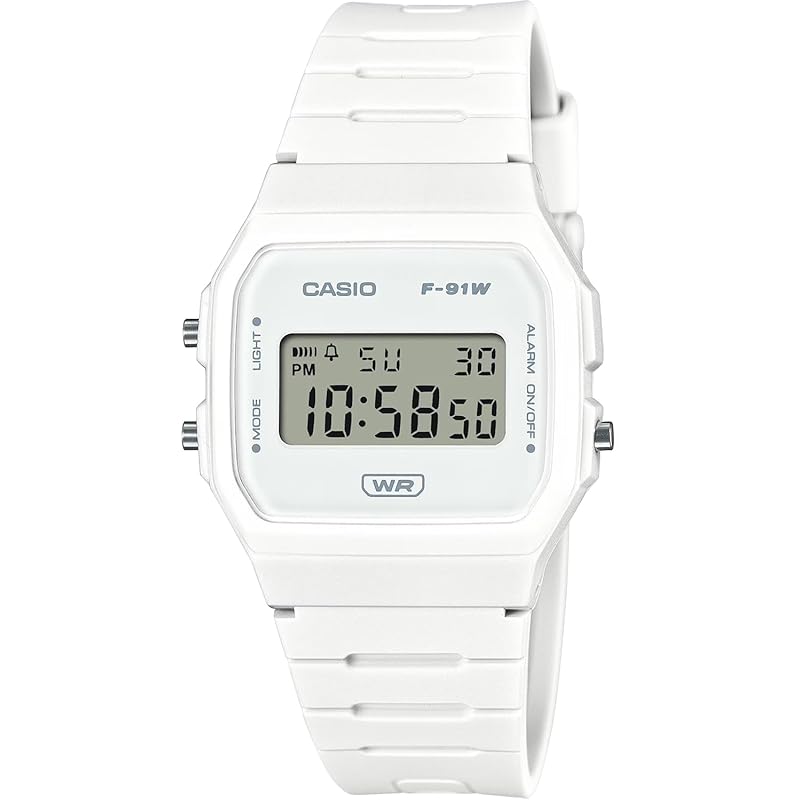 

[Casio] CASIO цифровые часы унисекс дешевые casio F-91WB-7A Простая упаковка без подарочной коробки биомасса пластиковый ремешок белый [продукт]