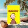 Ultra-Soft Beach Towel with Curious George Theme,Ideal for Pool - Camping, Diving - Perfect Travel Essential, Vibrant Beach Towel.