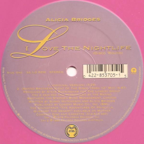 

12inch Record ALICIA BRIDGES I Love The Nightlife Disco Round 4228537051 Mother Records 1994 US Dance Electronica Used