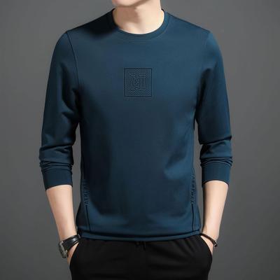Felpa da uomo con girocollo Moda Top da uomo a maniche lunghe Maglia base