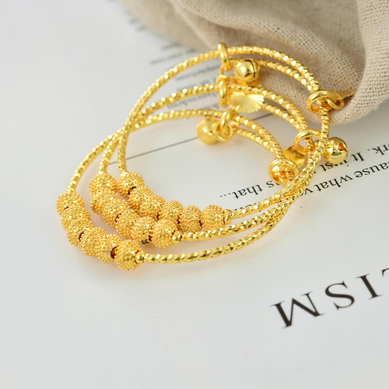 Bracciali Color Oro 18k Per Bambino Bambini Gioielli Braccialetti Etiopi un Regalo di Compleanno Braccialetti per Festa Habesha
