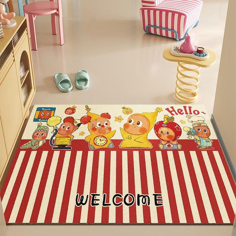 

VIKAMA Cute Yellow Cartoon Twinkle Twinkle Carpet Doormat Non-Slip Bathroom Mat Rug For Bedroom Carpet For Live Room Home Decor 40X60CM (1.3X2FT
