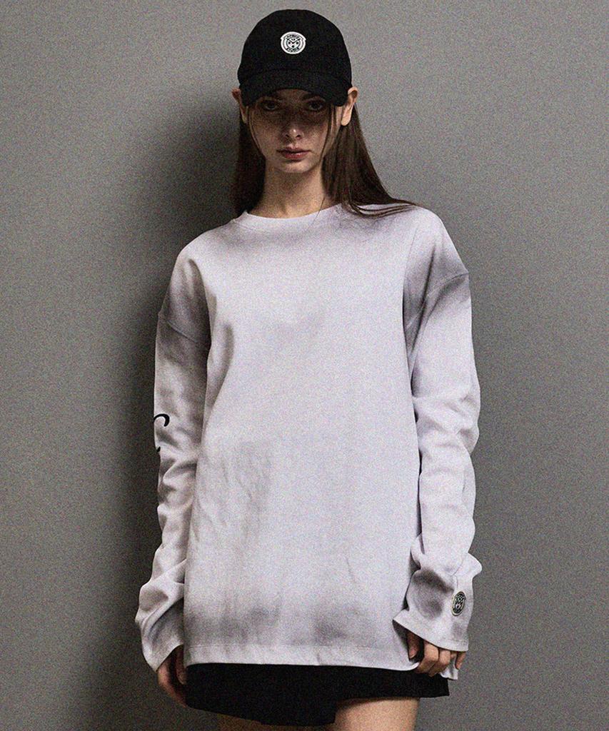 Pep Studio Stain Washed Efro Logo Long Sleeve T-Shirt (White)