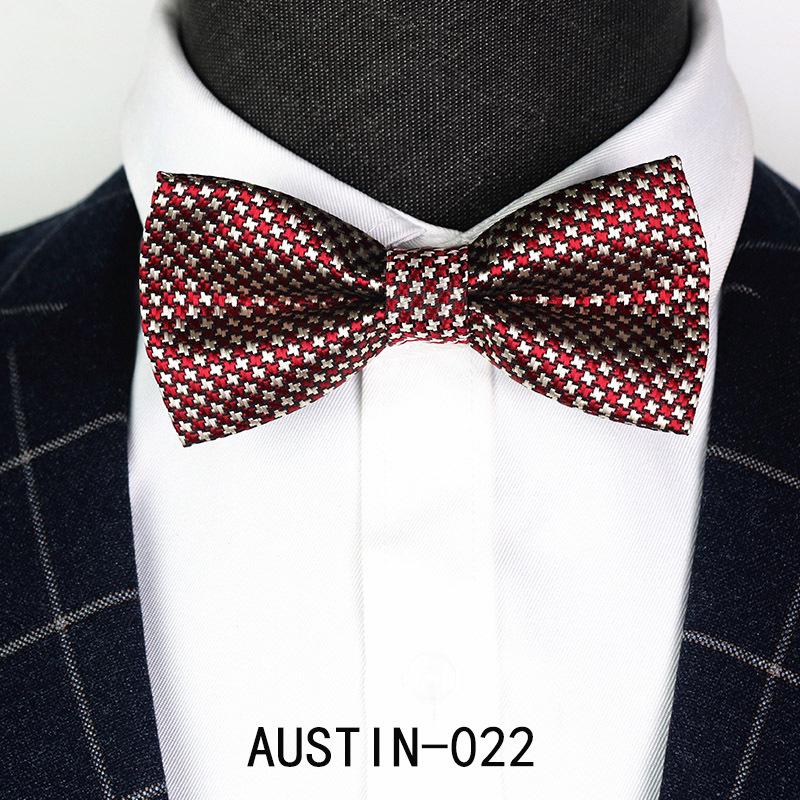 Men's Jacquard Bow Tie & Boutonniere Set for Weddings