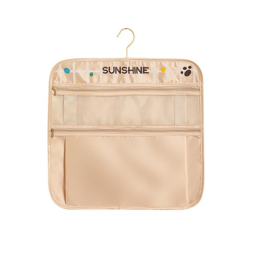 

Space Saving Multi-layer Socks Hanging Bag Breathable Socks Storage Organizer for Home Beige 2 Layers