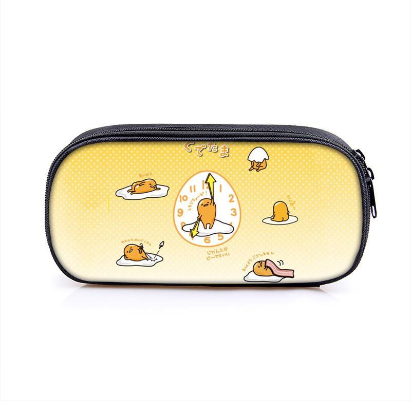 Gudetama Lazy Egg Cartoon Pen Bag With Large Capacity For Kids Students School Supplies