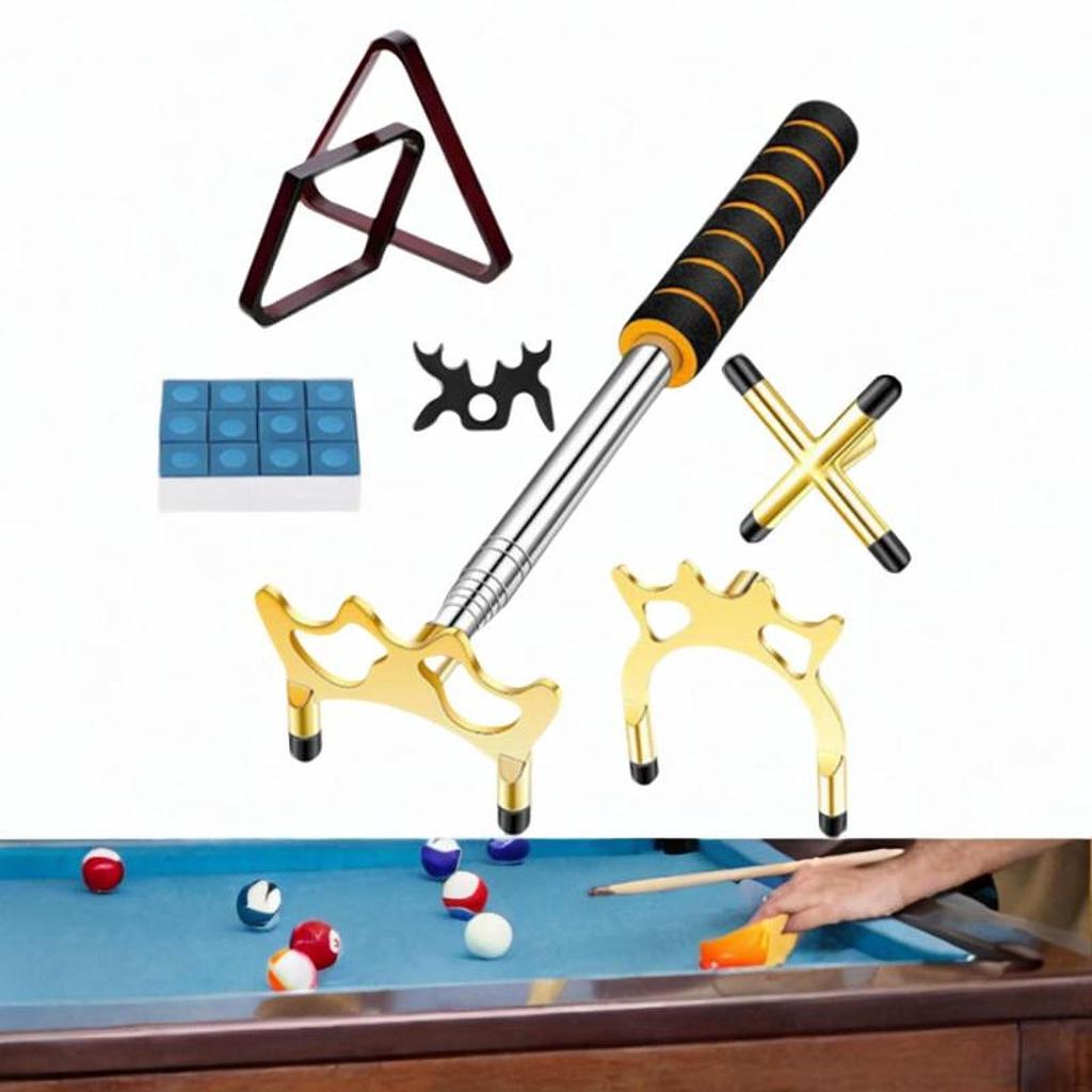 Extendable Pool Cue Bridge Kit for Improved Billiards Play