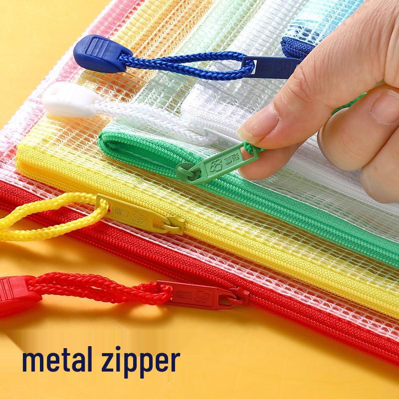 Multi-Spec Transparent A4 Waterproof Zipper Document Storage Bag A6 (24x11.5cm)