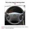 For Mercedes Benz C-Class W203 2001 2002 2003 2004 2005 2006 2007 Car Interior Steering Wheel Cover Suede Perforate Leather Trim