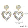 Purple Zirconia Love Earrings Female Senior Sense Earrings Exaggerated Atmosphere Earrings Crystal Earrings Trendy Earrings 2026 Everyday Jewelry