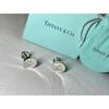 Used Rare Tiffany T&CO 1837 Logo Letter Oval Cufflinks Cufflinks Button Mirror Sterling Silver SV925 Included Men's