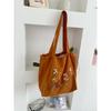 New letter printing bag women's large-capacity nylon shoulder bag casual versatile portable drawstring tote bag