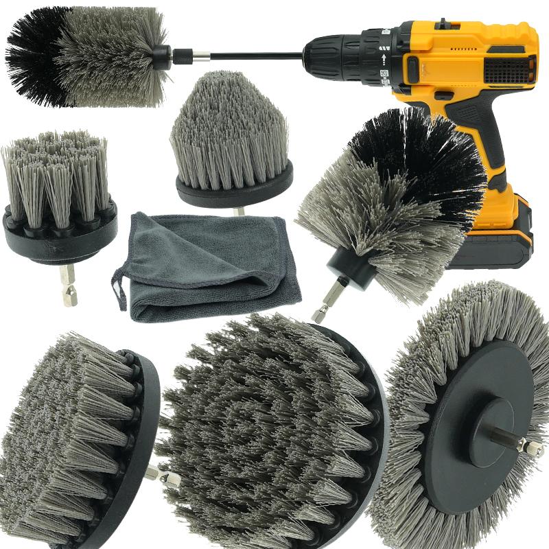 Professional Eco-Friendly PP Wheel Style Power Scrub Drill Cleaning Brush for Carpet From Anhui China Factory