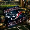 Basketball Texans Logo Blanket Lightweight Flannel Bedding Blanket Perfect for Travel, Camping, Living Rooms, Offices, Sofas, Fan Christmas Gift
