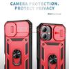 Coque de protection - booling - iphone 16 plus - antichoc - support anneau rotatif - rouge