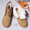 Four Seasons Snow Boots Men's Fleece Four Seasons Warm Cotton Boots Men's Trend Korean Version Height Increasing Casual Bread Shoes