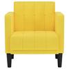 Armchair with Armrests Light Yellow 53 Cm Fabric