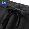 ROMON Men's Cashmere Blend Wool Thickened Drawstring Straight-leg Casual Pants