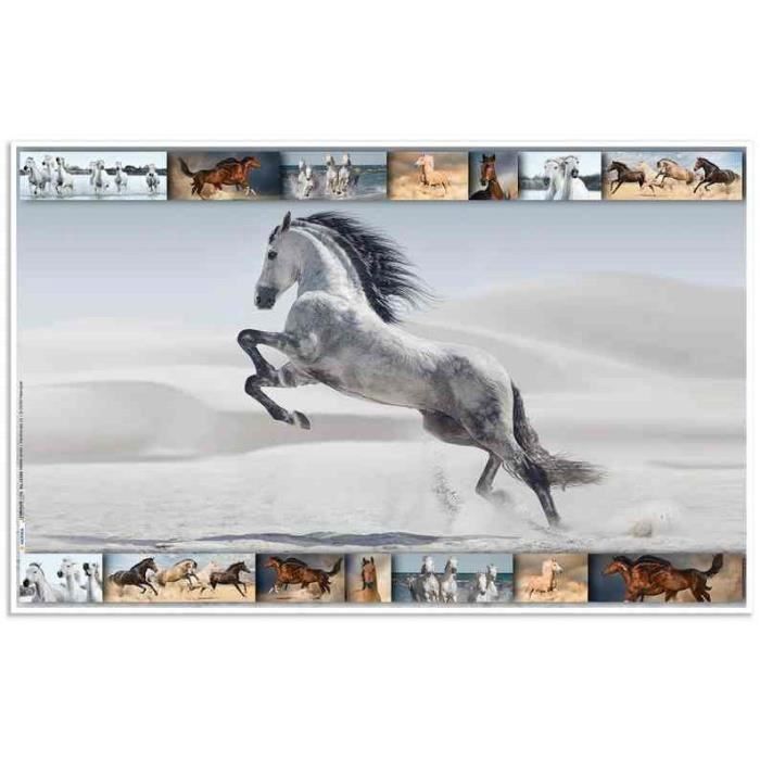 Sous-main - HERMA - Chevaux - 550 x 350 mm - Surface Soft Touch - Imprimé recto verso