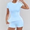 Women's High-Waist Butt-Lifting Quick-Dry Yoga Suit - 2-Piece Fitness & Pilates Set