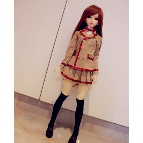 Rakulifey Doll Clothes, 1/3 Doll Outfit, 1/3 Ball Jointed Doll Outfit, School Uniform, 4-Piece Set, Disguise Costume (1/3 Doll Outfit)