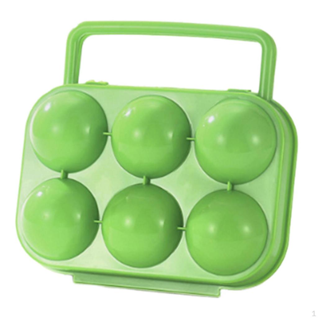 6-Fächer-Eieraufbewahrungsbox für Camping und den Außenbereich